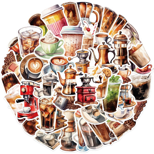 ☕️ 50-pack Kaffemagi – Espresso, Latte & Bryggromantik i Vattentålig Vinyl