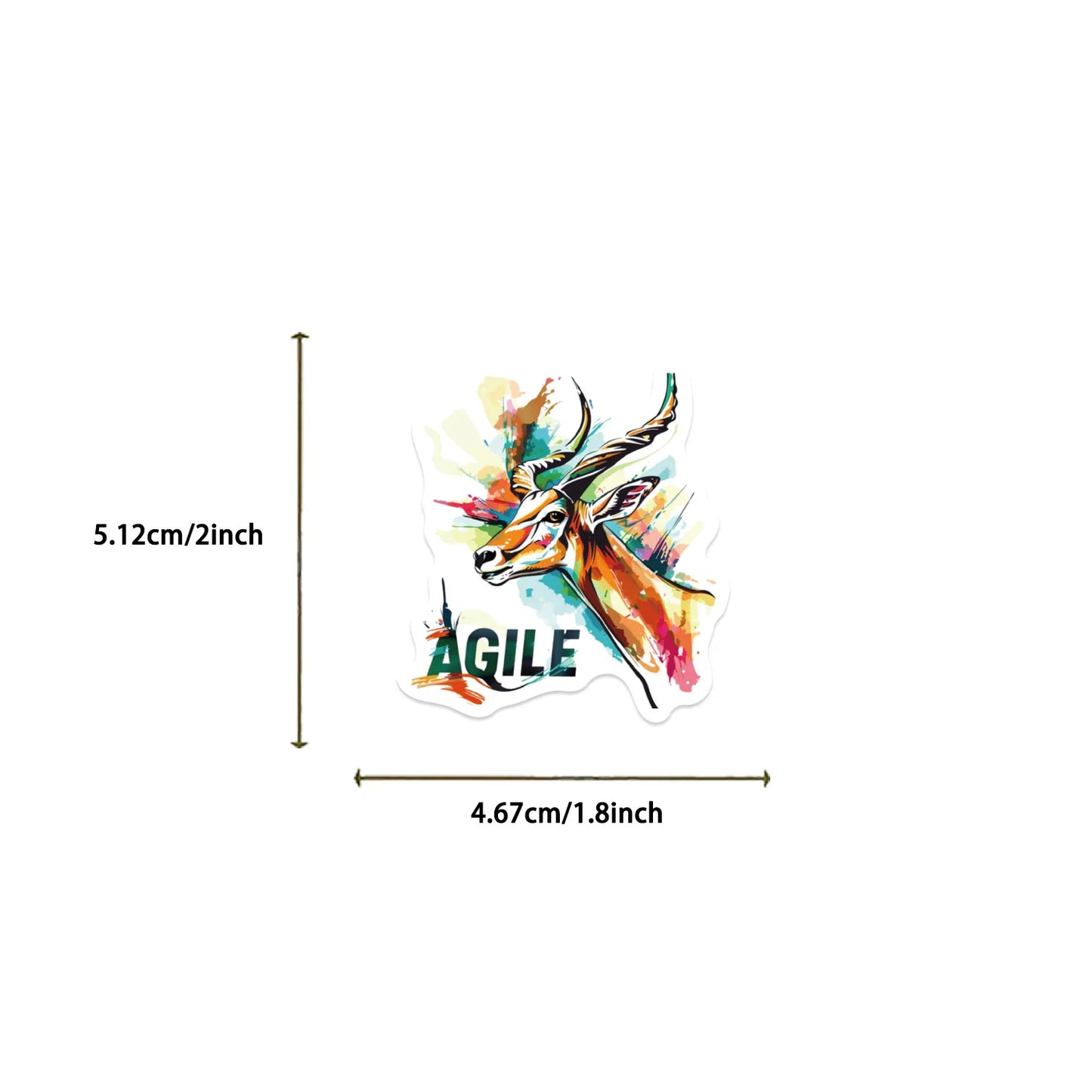 🕶️🐯 50-pack Coola Djur med Attityd – Street Art Stickers i Vinyl Grafitti style