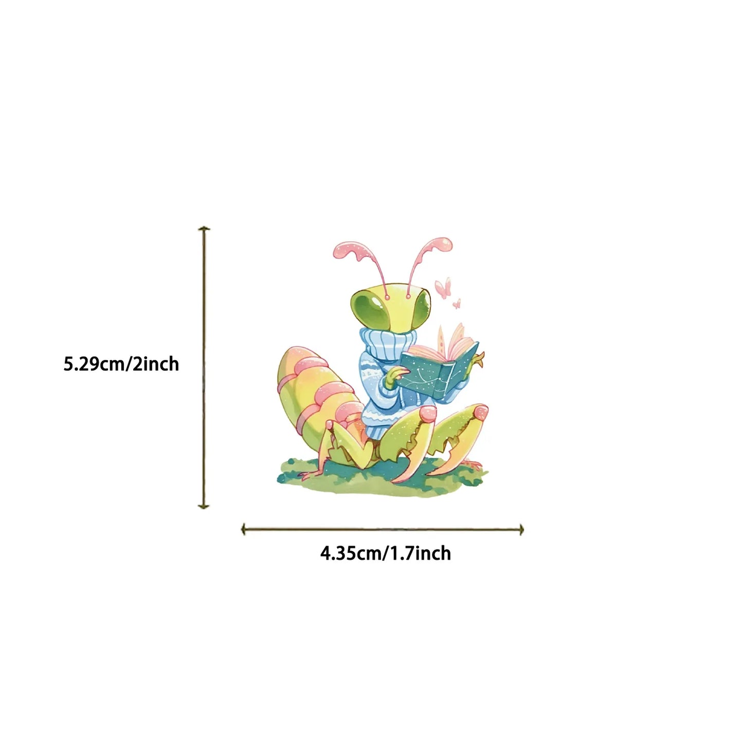 🐞🌈 50-pack Kawaii Insektparty – Söta Kryp i Vattentålig Vinyl