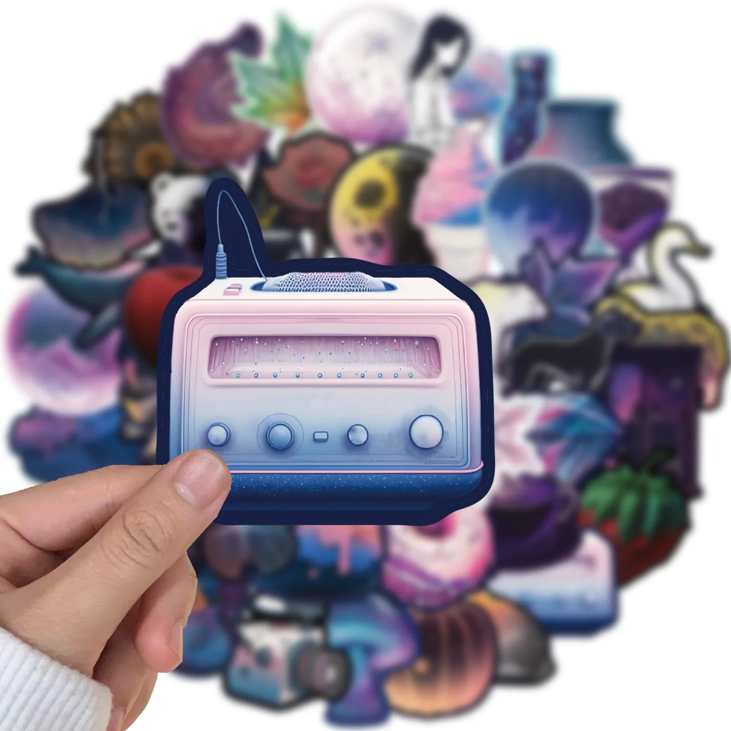 🌌 50-pack Night Galaxy – Mörk Mystik & Pastellglow i Vattentålig Vinyl