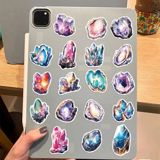 💎✨ 50-pack Kristallmagi – Geoder & Ädelstensglow i Vattentålig Vinyl