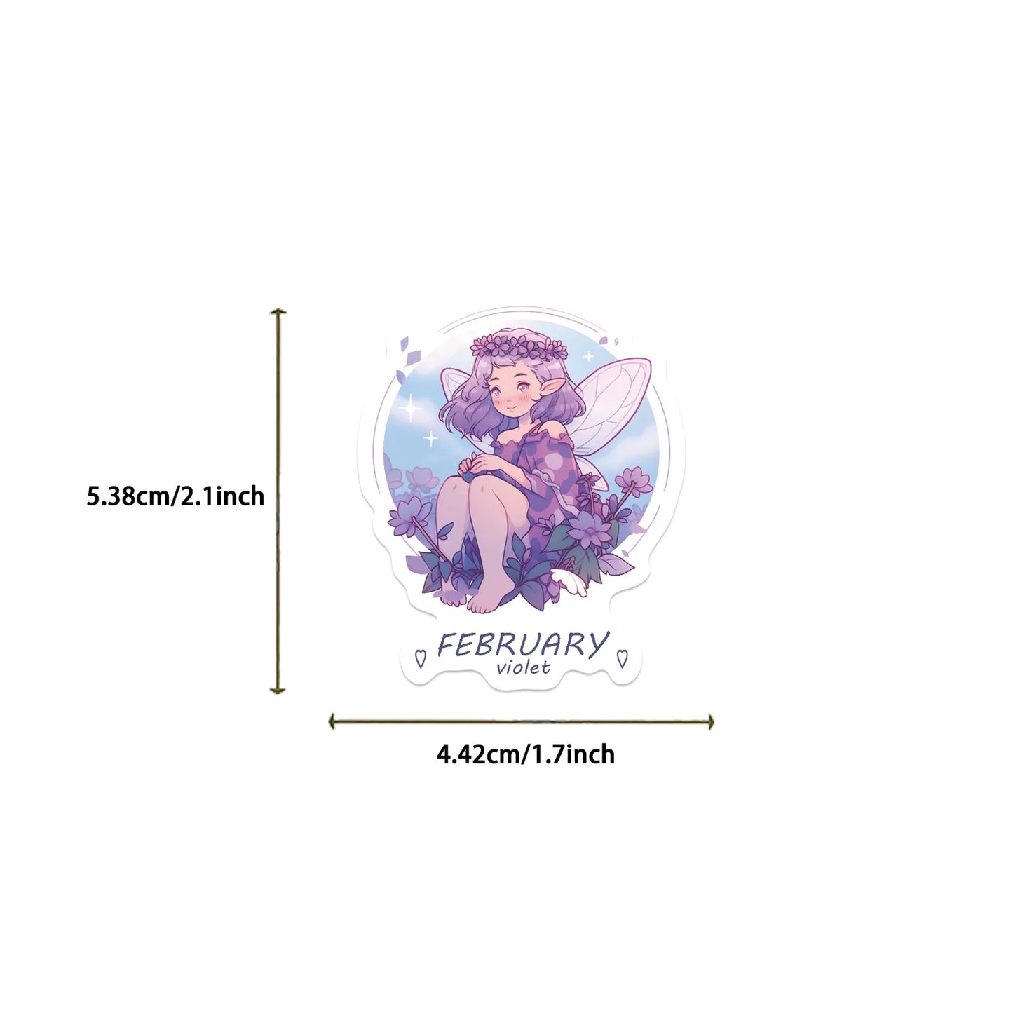 🌷🧚 50-pack Blomälvor – Månadens Fe & Blomma i Vattentålig Vinyl
