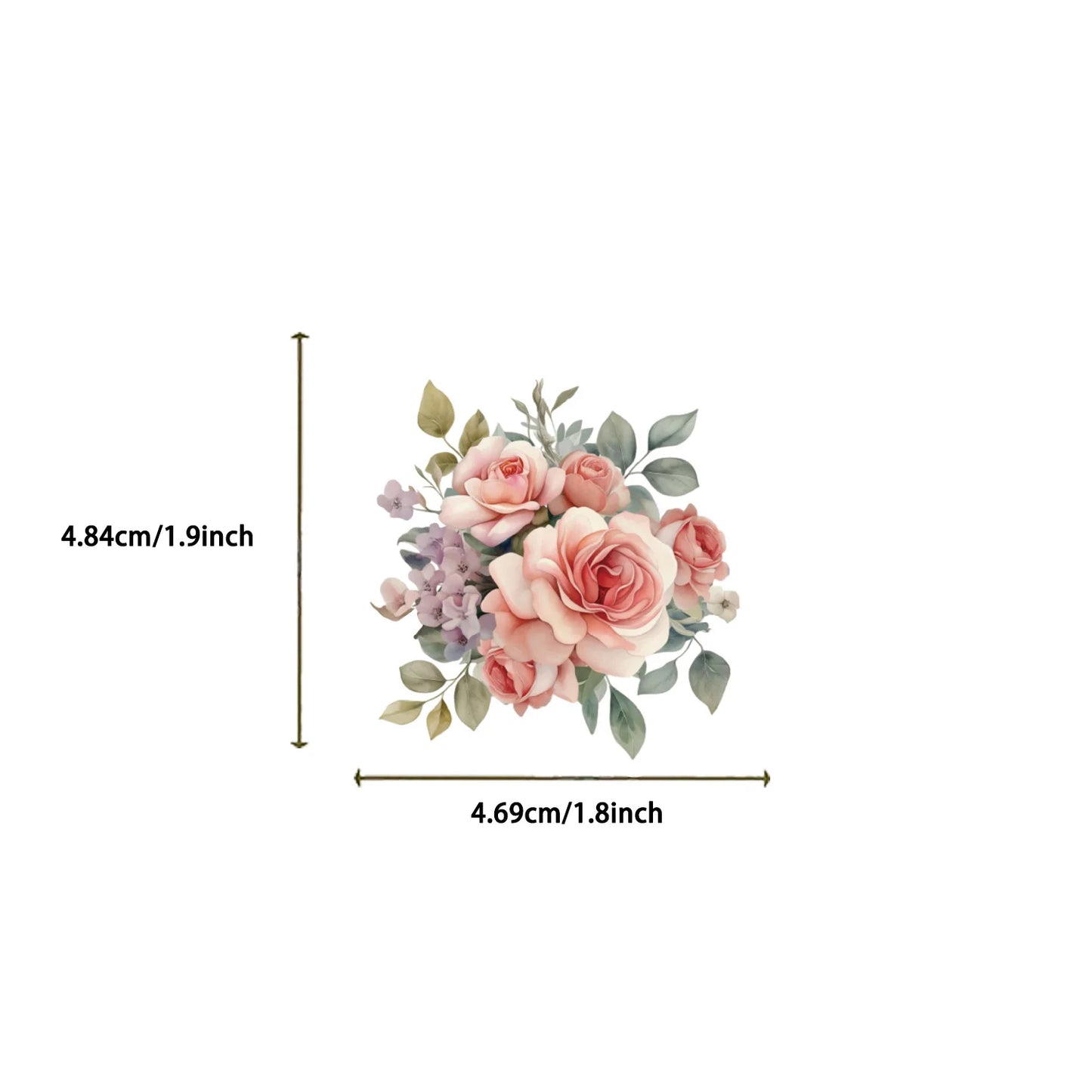 🦋🌸 50-pack Transparenta Fjärilar – Akvarellblommor som smälter in överallt