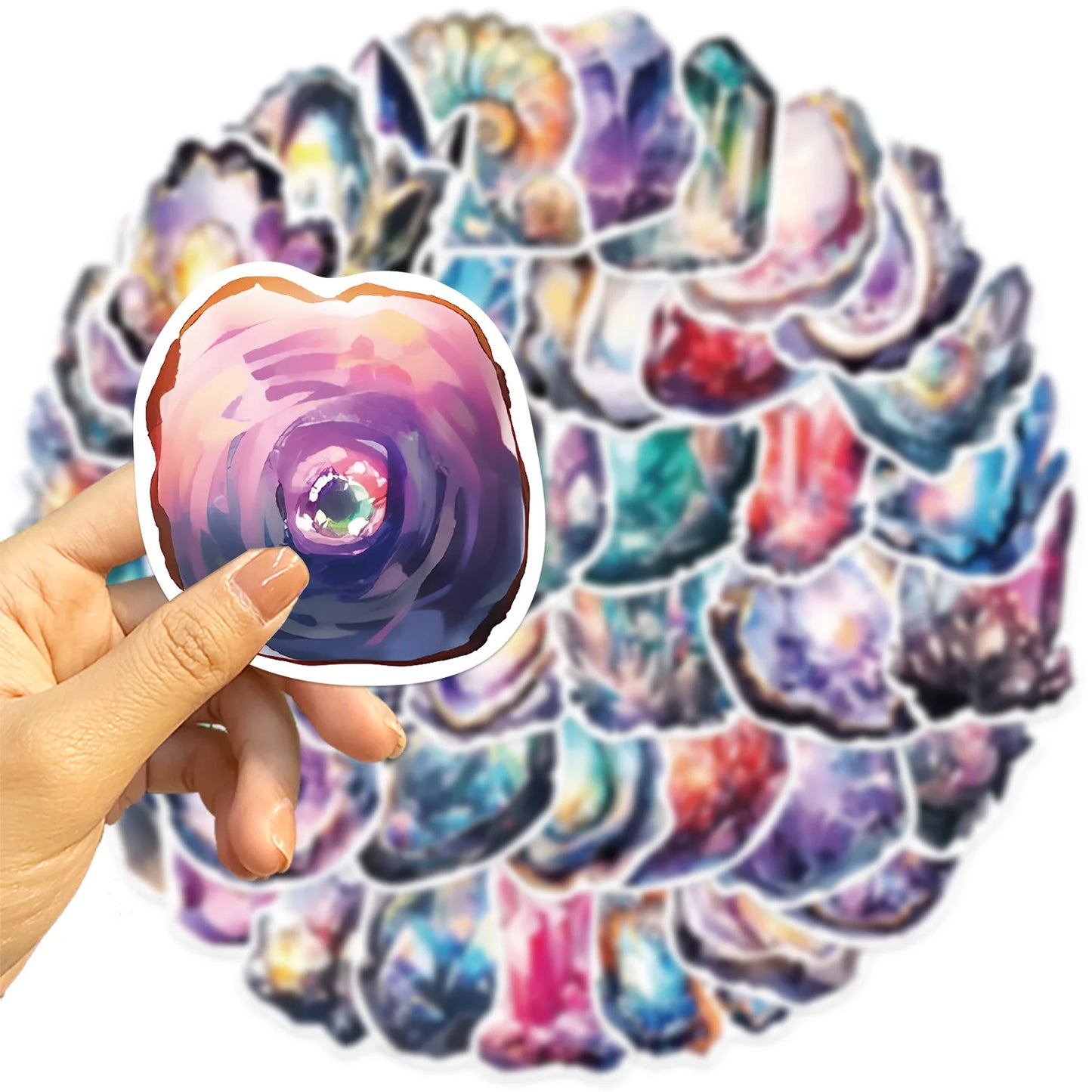 💎✨ 50-pack Kristallmagi – Geoder & Ädelstensglow i Vattentålig Vinyl