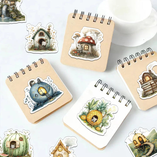 🏡🧚‍♀️ 50-pack Sagohus & Cottagecore – Vattentåliga Vinylklistermärken