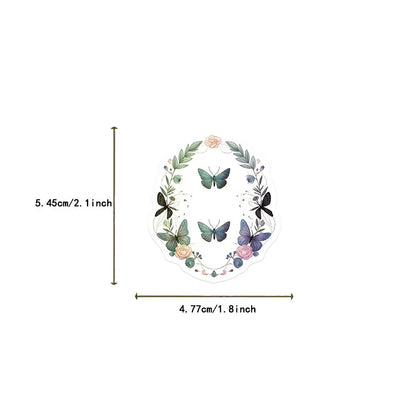 🍄🌿 50-pack Green Witch & Skogsmagi – Drömska Klistermärken i Vattentålig Vinyl