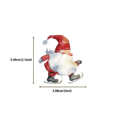 🎅✨ 50-pack Julnissar – Tomteklistermärken i Vattentålig Vinyl