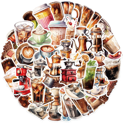 ☕️ 50-pack Kaffemagi – Espresso, Latte & Bryggromantik i Vattentålig Vinyl