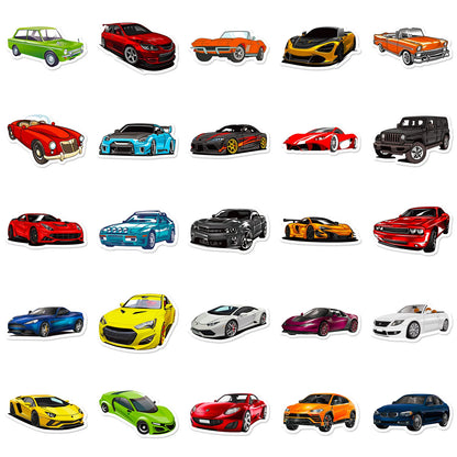 🏁🚗 50-pack Bilbonanza – Supercars, Klassiker & Off-road i Vattentålig Vinyl