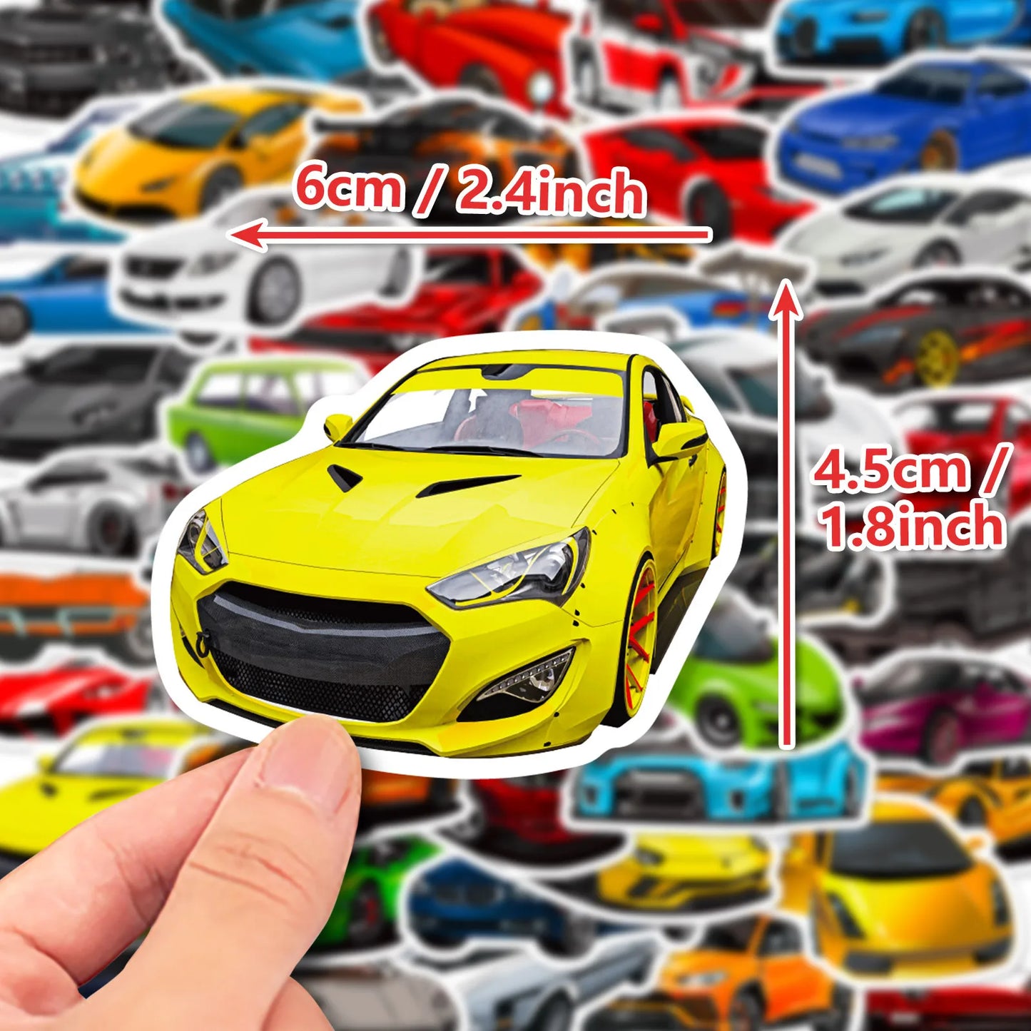🏁🚗 50-pack Bilbonanza – Supercars, Klassiker & Off-road i Vattentålig Vinyl