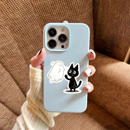 😼🎃 50-pack Spooky Cats – Creepy-Cute Kattklistermärken i Vattentålig Vinyl