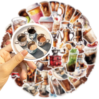 ☕️ 50-pack Kaffemagi – Espresso, Latte & Bryggromantik i Vattentålig Vinyl