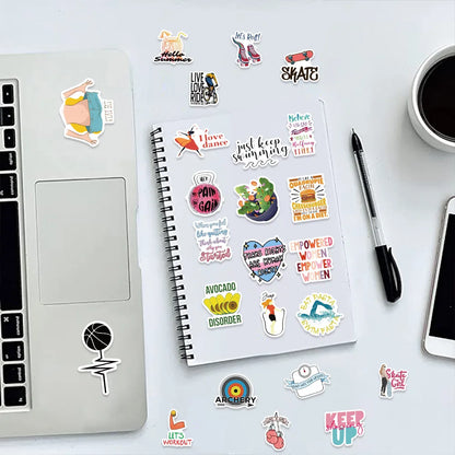 🏃‍♀️💪 50-pack Sport & Pepp – Träning, Pride & Power i Vattentålig Vinyl