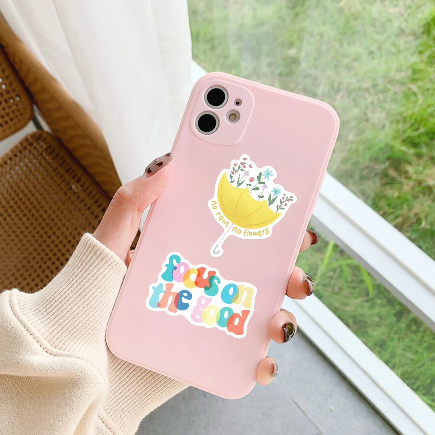 🌈🧠 50-pack Mindset Magic – Motiverande Quote-Stickers i vattentålig vinyl