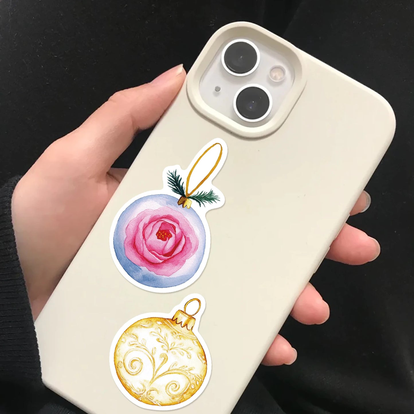 🎄✨ 56-pack Julkulor Deluxe – Akvarelliga Vintermotiv i Vattentålig Vinyl