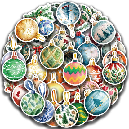 🎄✨ 56-pack Julkulor Deluxe – Akvarelliga Vintermotiv i Vattentålig Vinyl